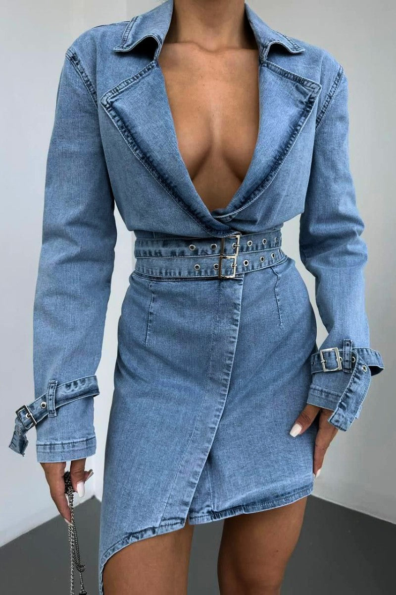 Denim Chic | Wrap Dress