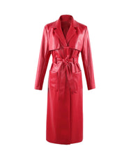 Load image into Gallery viewer, She’s on Fire | Faux Leather Trench Coat
